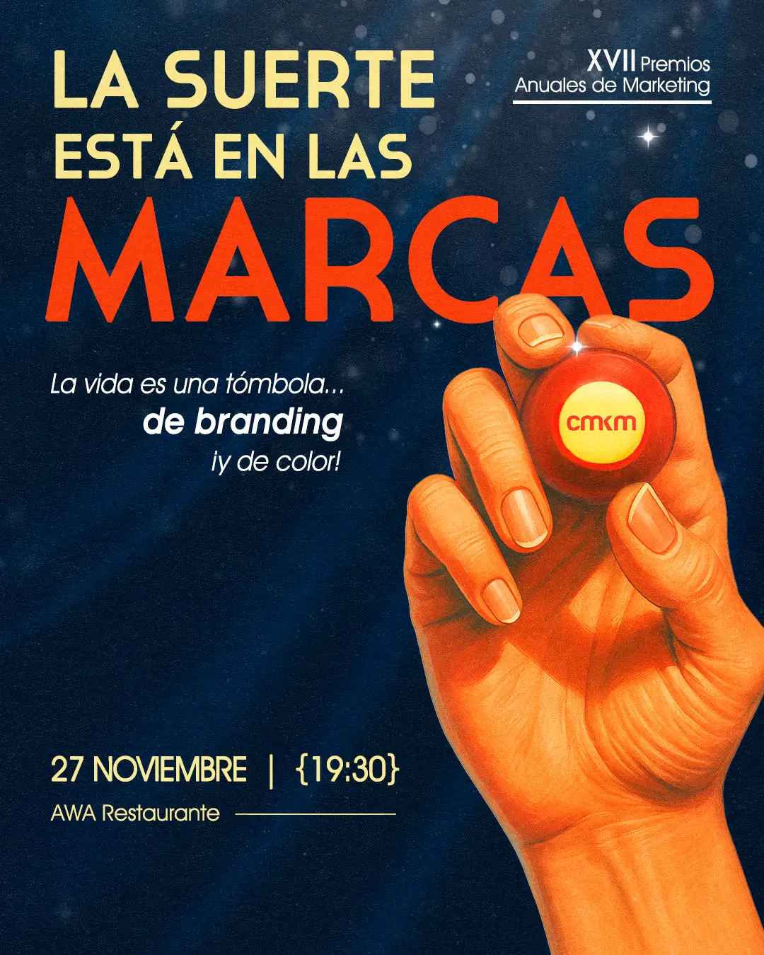 Cartel premios club de marketing malaga 2025